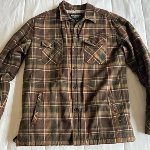 Quicksilver Flannel Jacket Sherpa Lined Plaid Men’s XL Jacket Workwear Shirt - Picture 1 of 4